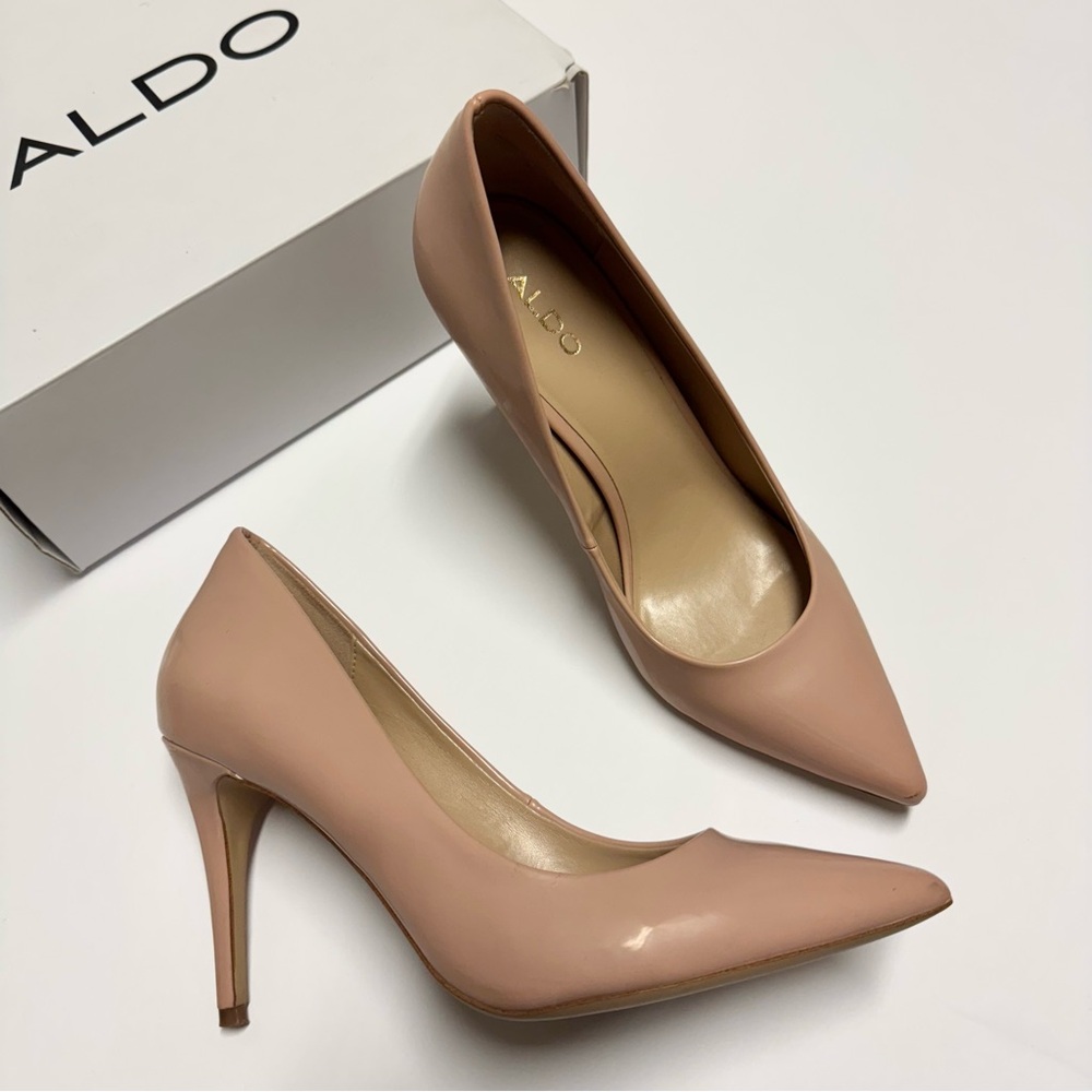 Aldo Uloaviel Nude Patent Heels